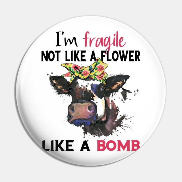 I am fragile not like a flower , like a bomb watercolor: Woman power Pin by BAB