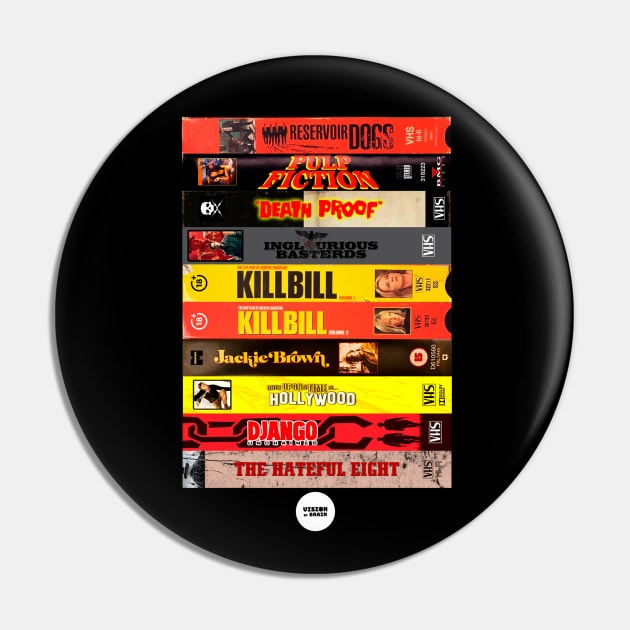 Tarantino VHS stack Pin by visionofbrain