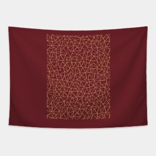 Abstract Pattern Golden Shapes Tapestry