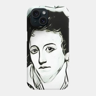 Percy Bysshe Shelley Black And White Portrait | Percy Bysshe Shelley Artwork 3 Phone Case