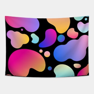 Gradient Blended Paint Blob Pattern Tapestry