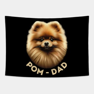 Pom Dad: Detailed Face Design Tapestry