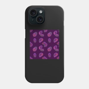 Purple abstract dots, repeat pattern Phone Case