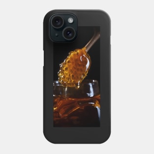 Delicious seduction: macro shot of fresh honey Phone Case