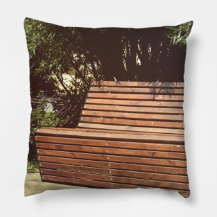 Bench in park Pillow