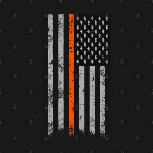 Halloween Thin Orange Line Flag Bats by HalloweenTown