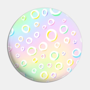 Pastel Rainbow Design with Circles Pin