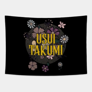 Aesthetic Proud Name Takumi Flowers Anime Retro Styles Tapestry