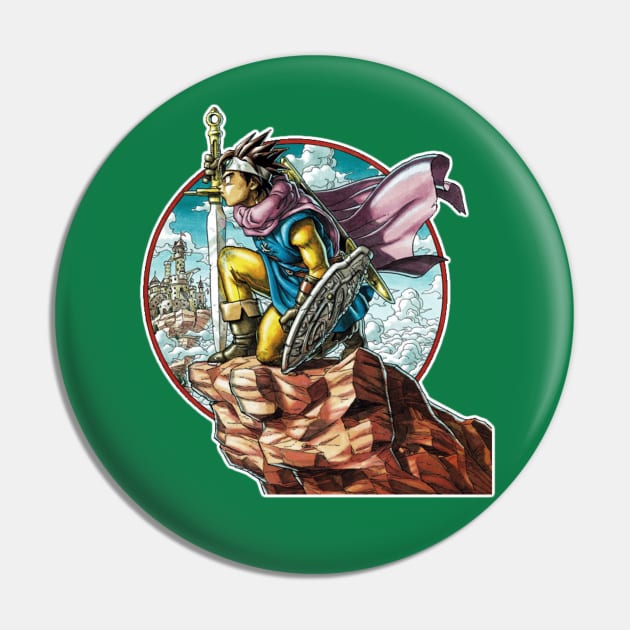 Dragon Quest - Erdrick on a Cliff Pin by Il Mercante