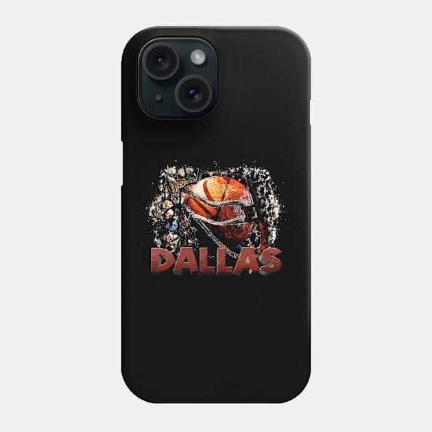 Classic Sports Dallas Proud Name Basketball Phone Case by Irwin Bradtke