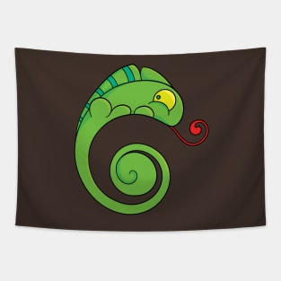 Cute chameleon Tapestry