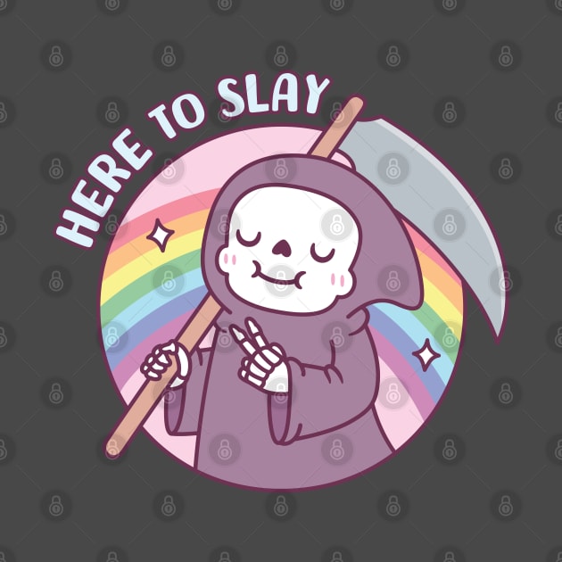 Cute Grim Reaper Here To Slay Funny by rustydoodle