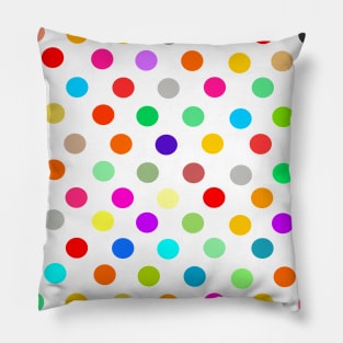 Bright  colored abstract polka dot circle pattern Pillow