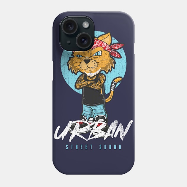 Urban Street Sound Cat Design Phone Case by Stevie26