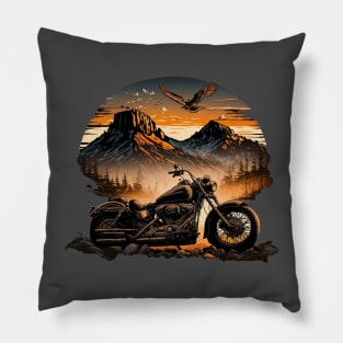 Motorbike living the dream Pillow