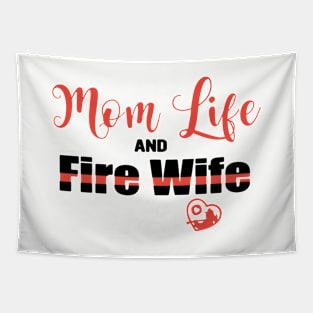 Mom Life And Fire Wife Love Heart Mom Tapestry