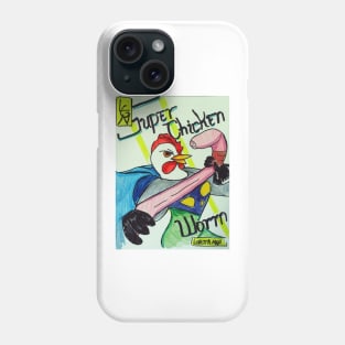 Super Chicken vs Worm Phone Case