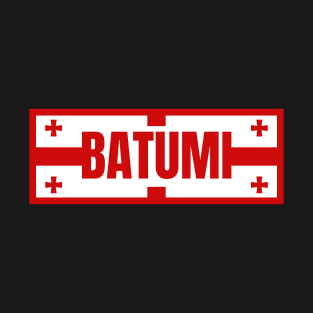 Batumi City in Georgian Flag Design T-Shirt