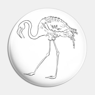 Flamingo - Line Art Pin