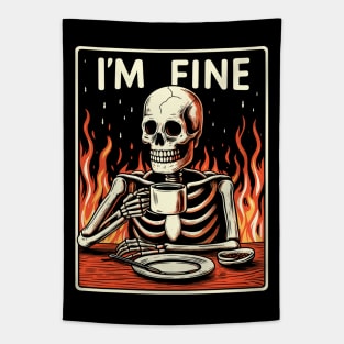 I'm fine i drink coffee Tapestry