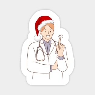 Merry Christmas Physician Doctor GP Practitioner Festive Magnet