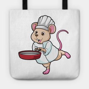 Rat as Cook with Pan & Cooking hat Tote