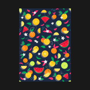 Juicy Summer Fruit Watercolor T-Shirt