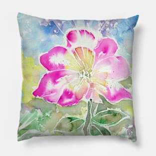 Magenta Summer Flower Pillow