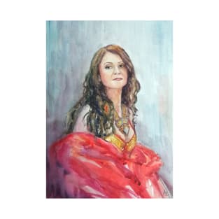 Watercolour portrait of an Eastern Dancer T-Shirt