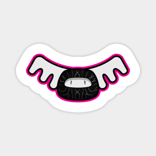 cute little black monster winged character vector Magnet