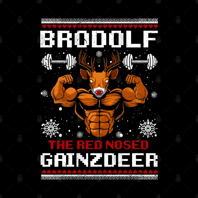 The Red Nose Gainzdeer Funny Xmas by swissles