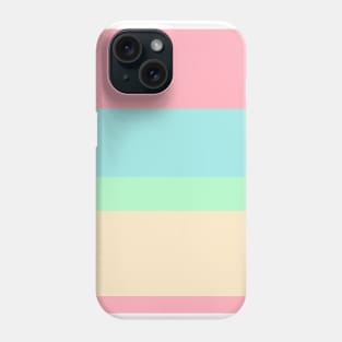 An enchanting integration of Light Pink, Robin'S Egg Blue, Magic Mint and Bisque stripes. Phone Case