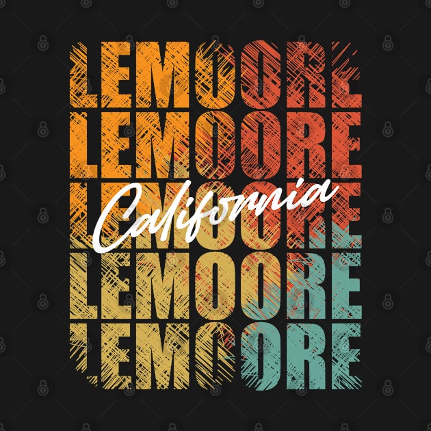 Lemoore California Retro Vintage Custom Design Unique Graphic by cathycgibson