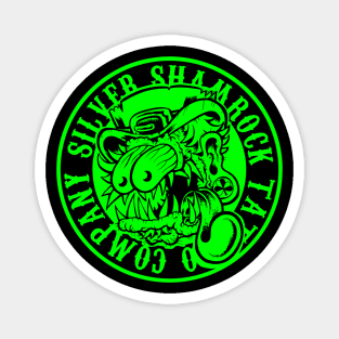 Silver Shamrock Tattoo Company Leprechaun Fink in Green! Magnet