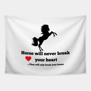 Horse lover equestrian funny quotes cute graphic for gift design Tapestry