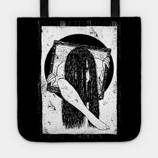 TV Set SADAKO (white print) Tote