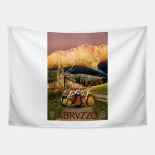 Abruzzo, Italy Vintage Travel Poster Design Tapestry