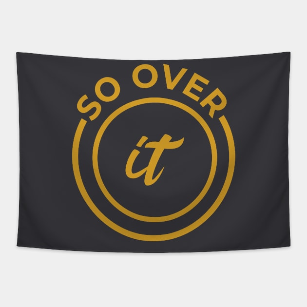 So Over It Circle 2 Tapestry by centeringmychi