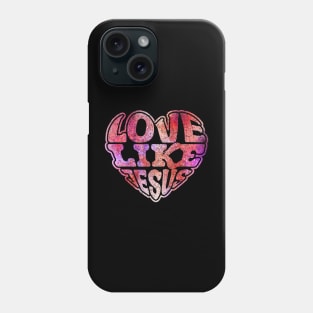 Love Like Jesus Retro Sparkling Typography Phone Case