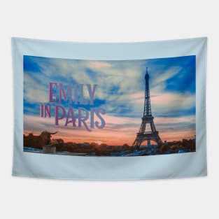 Eiffel Tower: Emily in Paris Title Card [Season 3] Tapestry