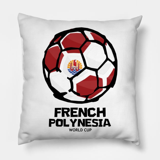 French Polynesia Football Country Flag Pillow by KewaleeTee