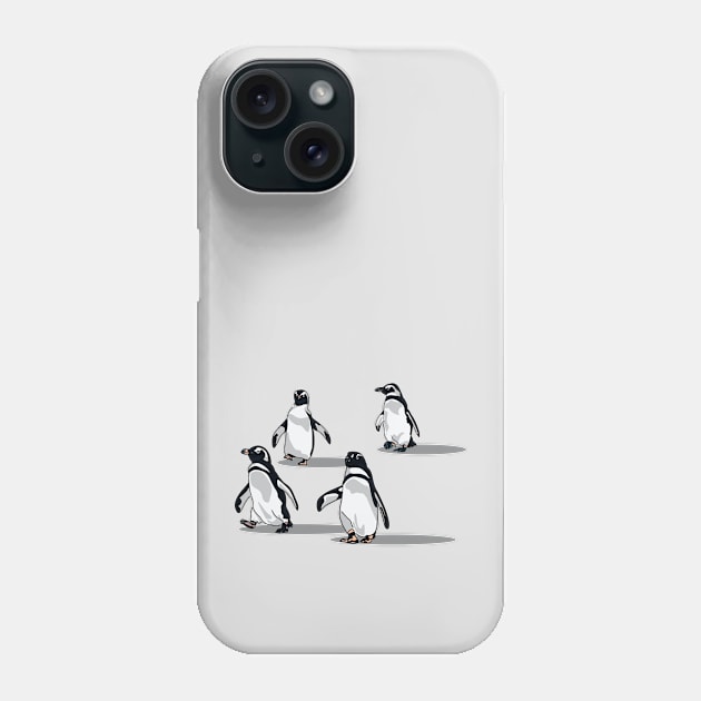 Penguin Pals: 3D-Inspired Vector Art Phone Case by Fun Funky Designs