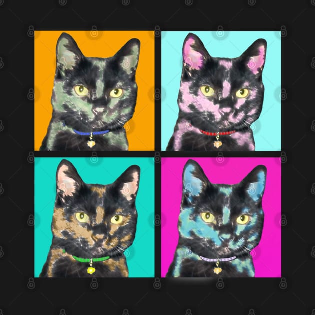 Black Cat Pop Art by Gromit