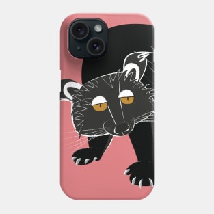 Black  bear cat #2 Phone Case