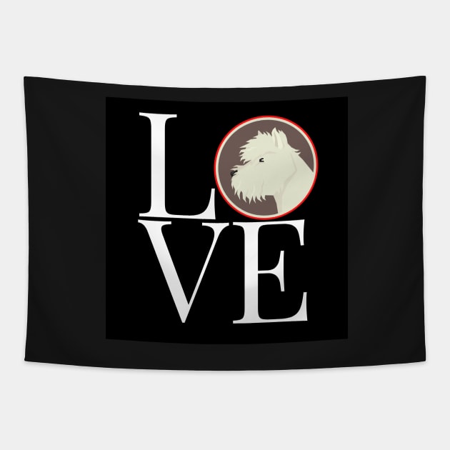 Love West Highland White Terrier Tapestry by onepony