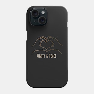 Unity & peace heart hands Phone Case