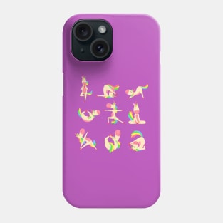 Unicorn Yoga Poses Funny Meditation Yogi Phone Case