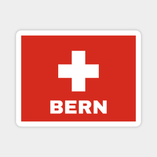Bern City in Swiss Flag Magnet