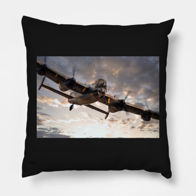 Lancaster Bomber Returns Pillow by aviationart