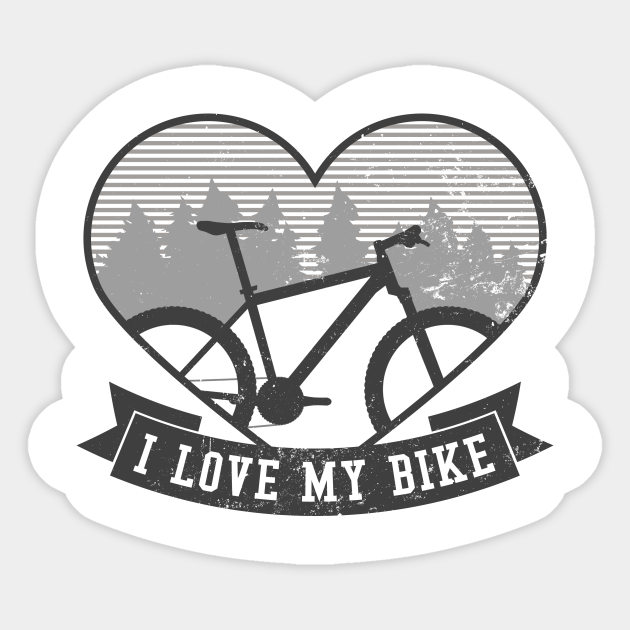 Mountain Bike Shirt I Love My Vintage Heart Gift Mountain Bike Sticker Teepublic Love is greater than fear sticker. teepublic